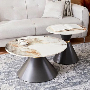 2 in 1 Ceramic Top Coffee Table - V01